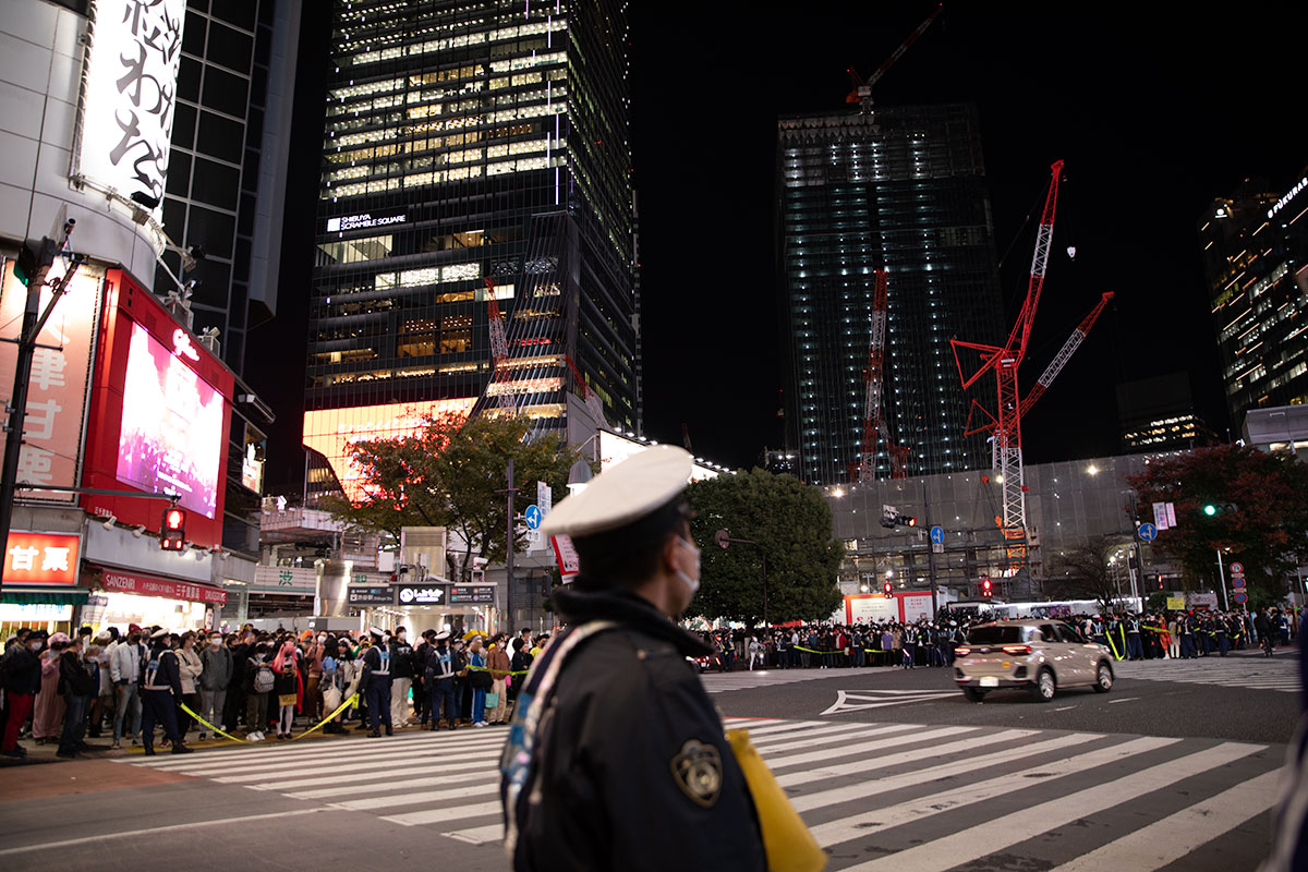 渋谷ハロウィン2022 スクランブル交差点 100年に一度の再開発